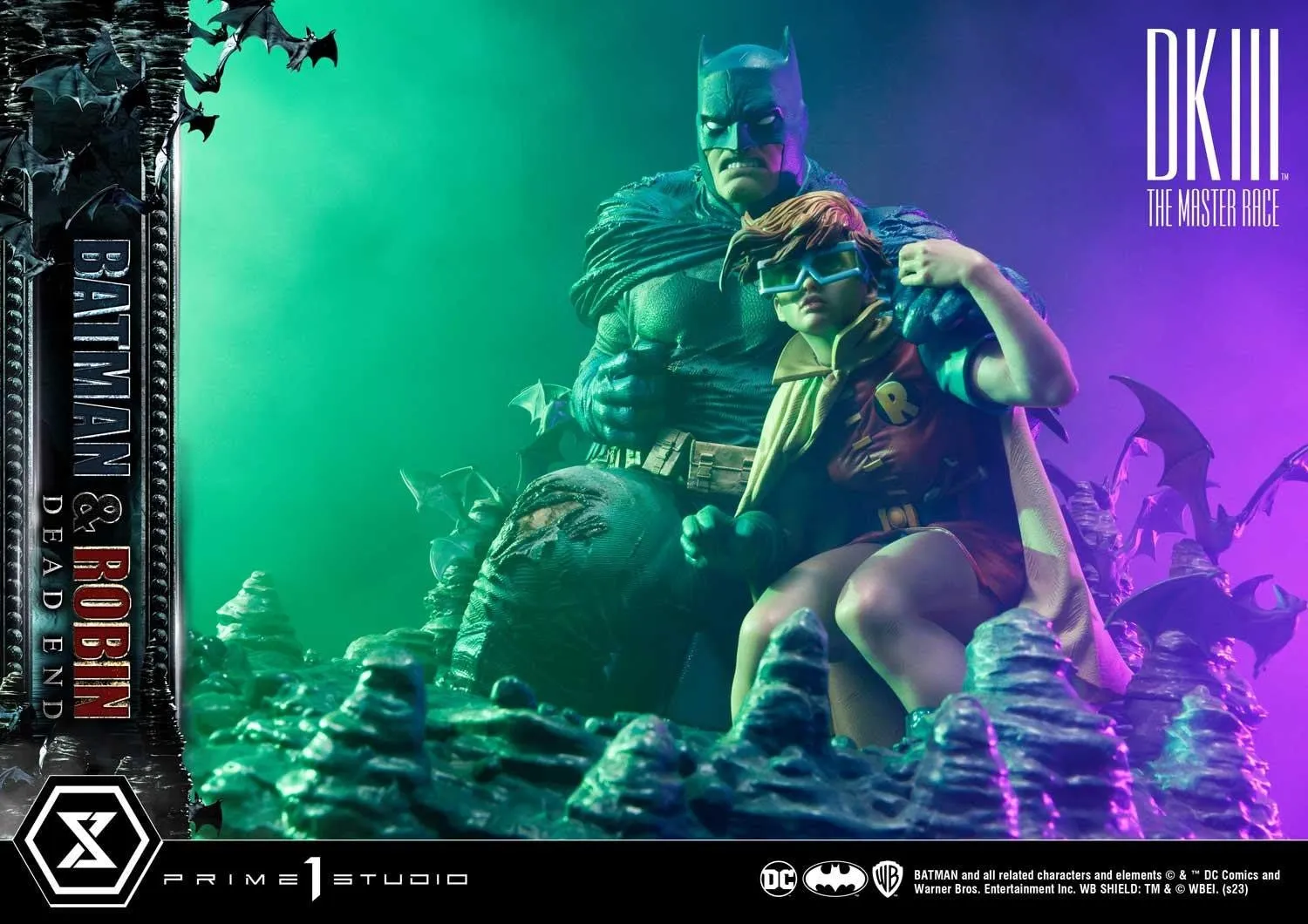 PRE-ORDER: Prime 1 Studio Ultimate Premium Masterline Batman Dark Knight III The Master Race (Comics) Batman & Robin Dead End Ultimate Bonus Version Statue