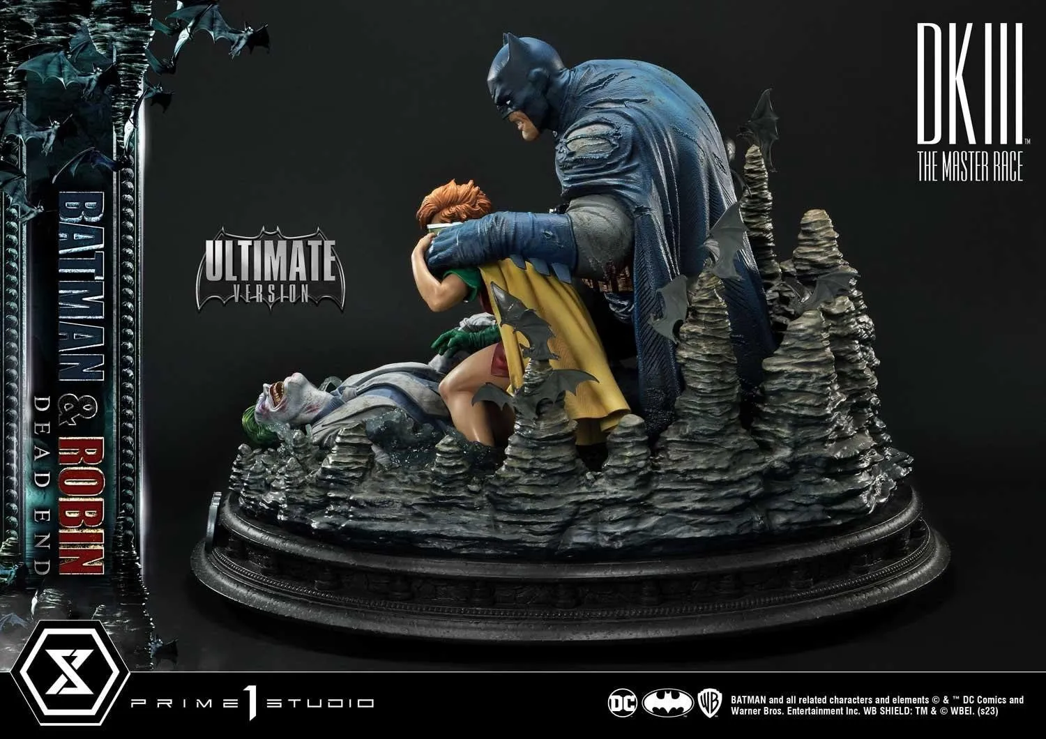 PRE-ORDER: Prime 1 Studio Ultimate Premium Masterline Batman Dark Knight III The Master Race (Comics) Batman & Robin Dead End Ultimate Bonus Version Statue