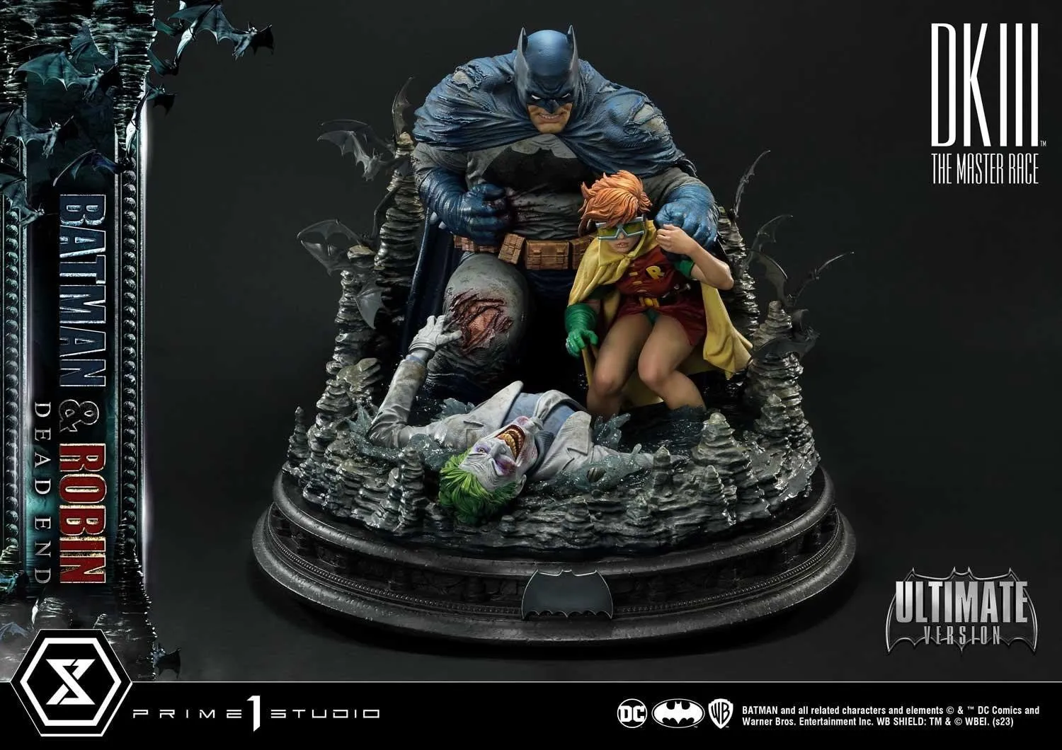 PRE-ORDER: Prime 1 Studio Ultimate Premium Masterline Batman Dark Knight III The Master Race (Comics) Batman & Robin Dead End Ultimate Bonus Version Statue