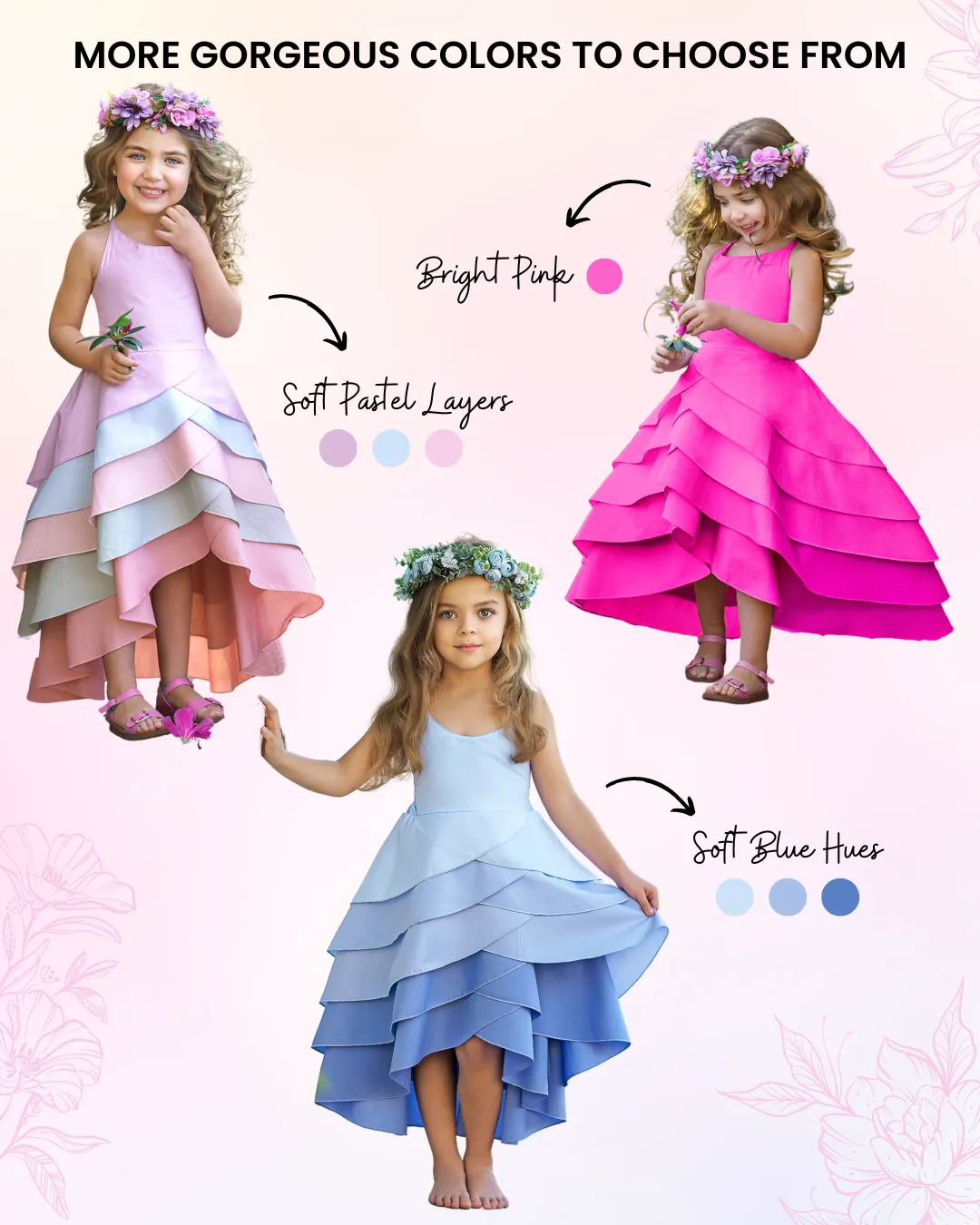 Pretty Petal Evergreen Tiered Dress