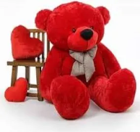 PT HOUSE Teddy Bear Soft Toy, 3 Feet, Birthday Gift for Girls, Plush (5 Feet, Red)