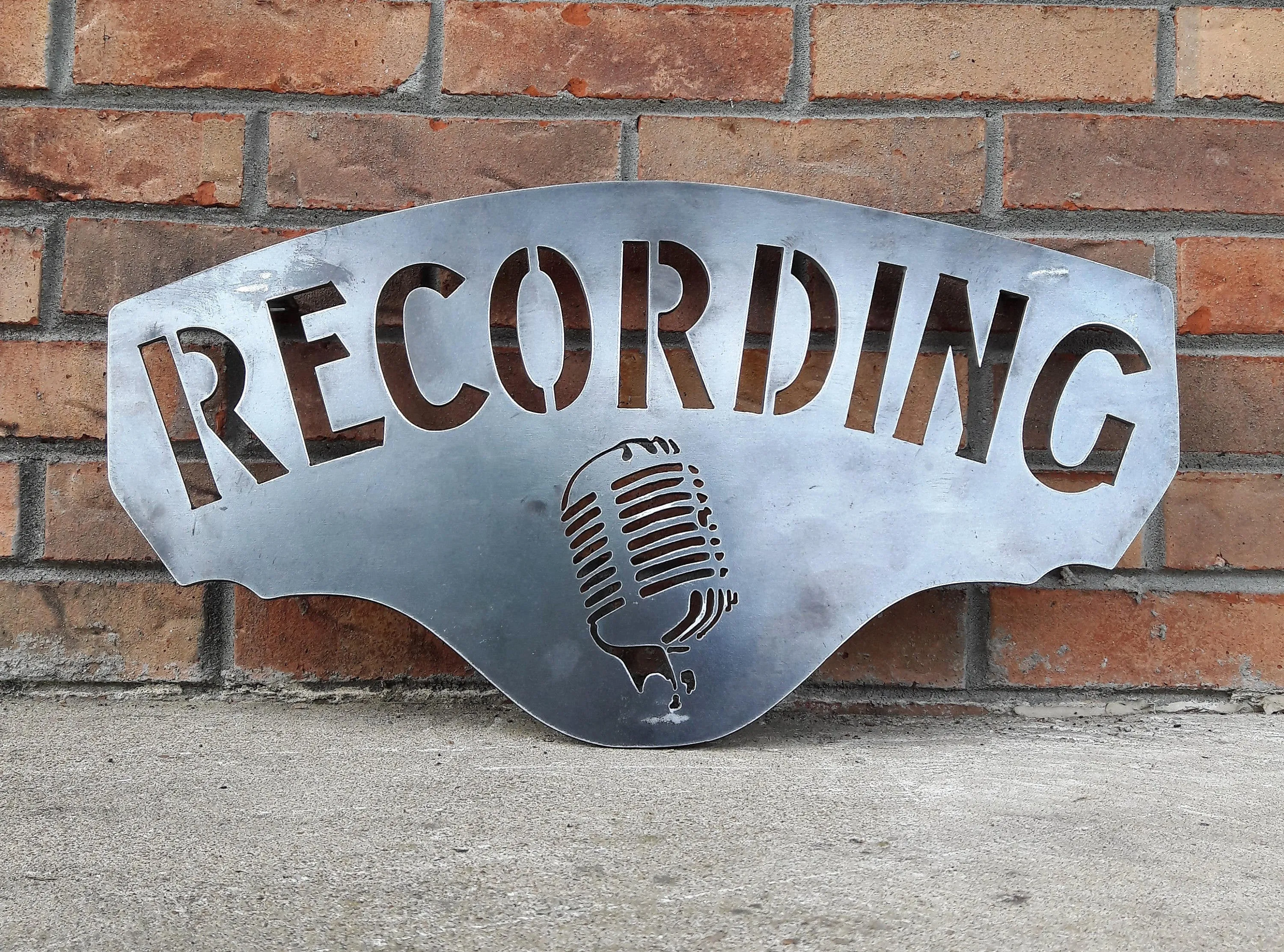 Recording Studio Metal Sign- Personalized Home Decor, Garage Sign, Man Cave Signs