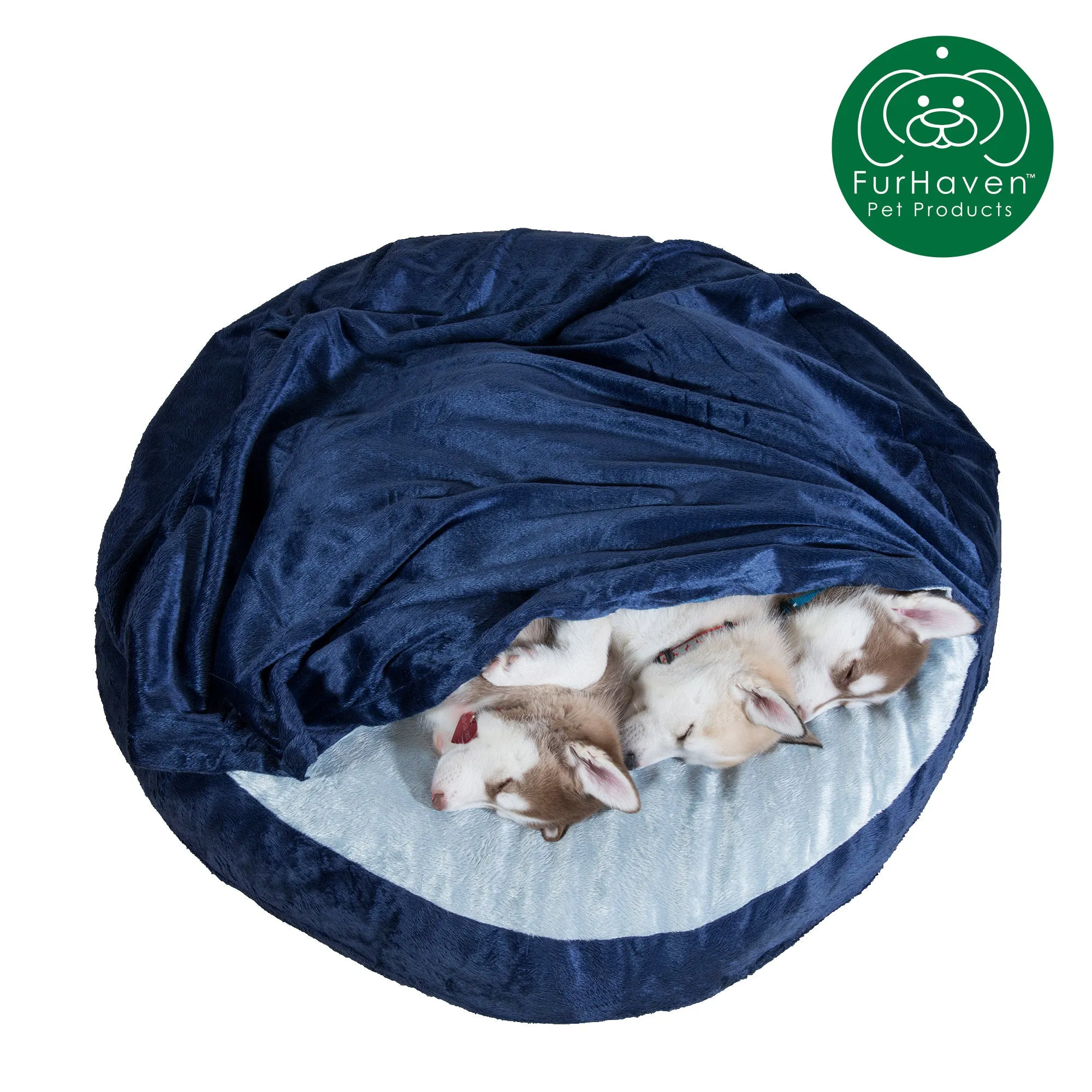 Round Microvelvet Snuggery Pet Bed