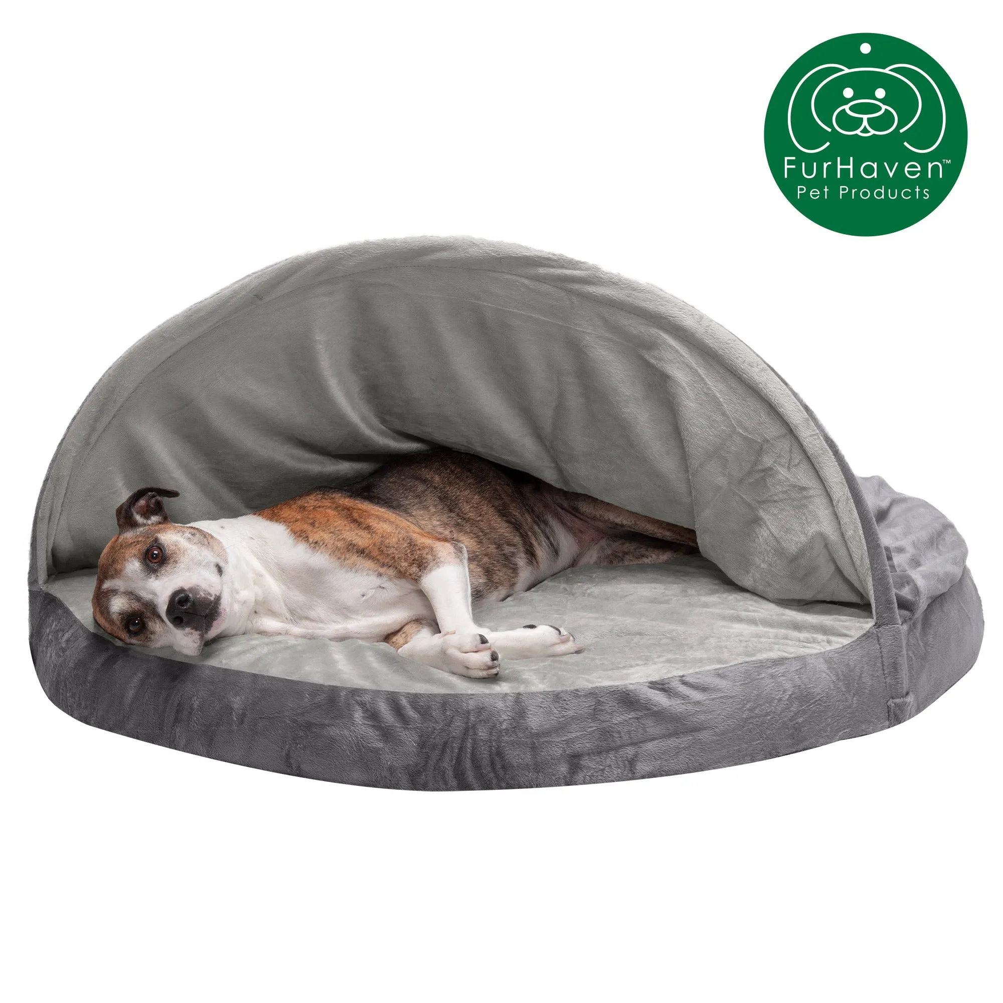 Round Microvelvet Snuggery Pet Bed