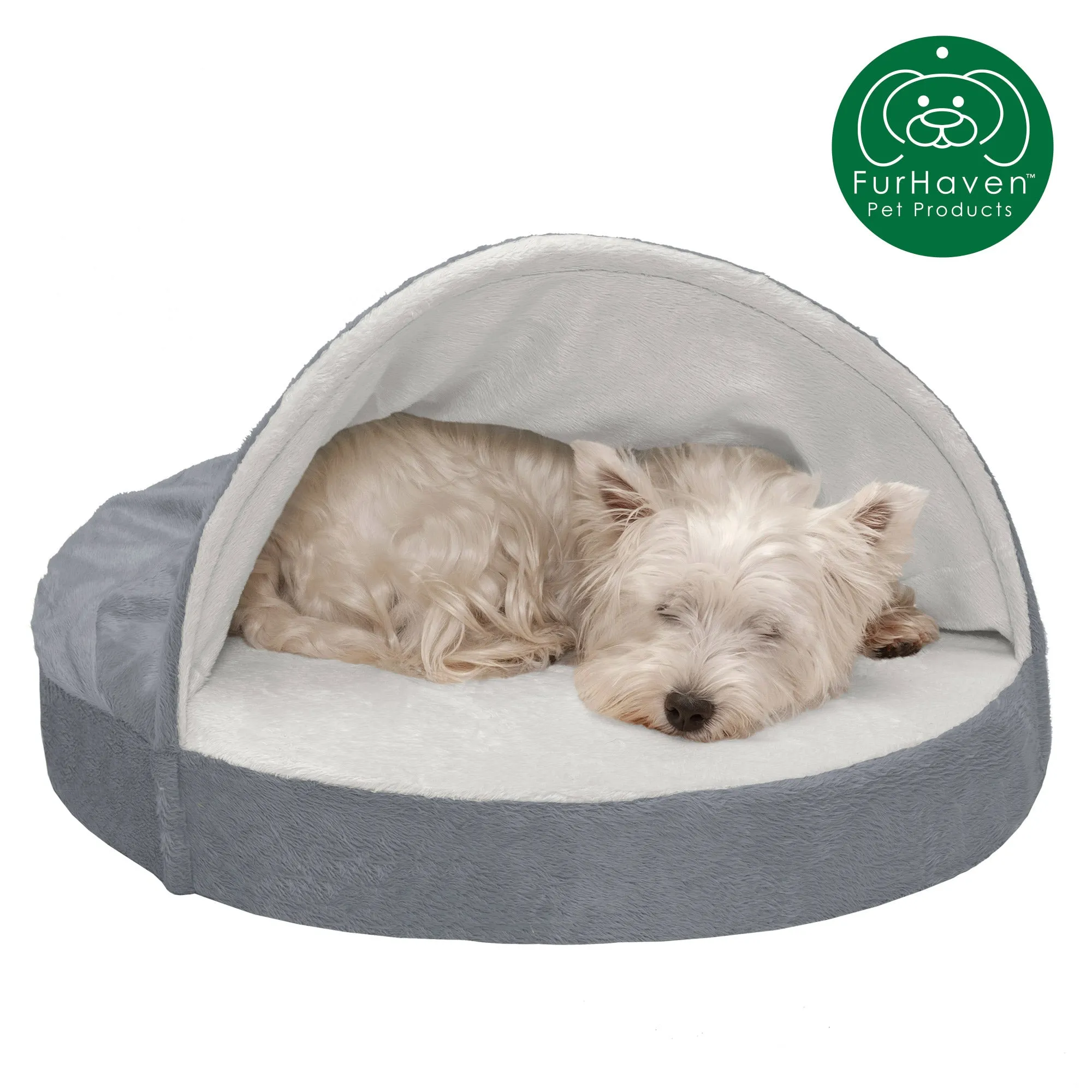 Round Microvelvet Snuggery Pet Bed