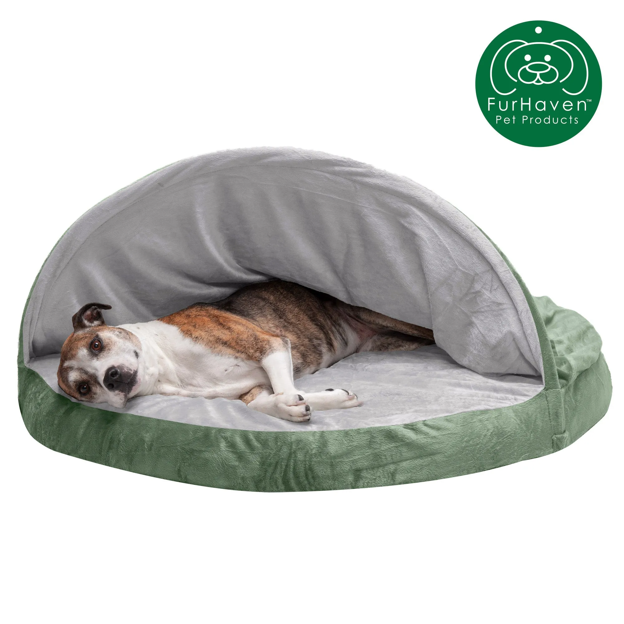 Round Microvelvet Snuggery Pet Bed