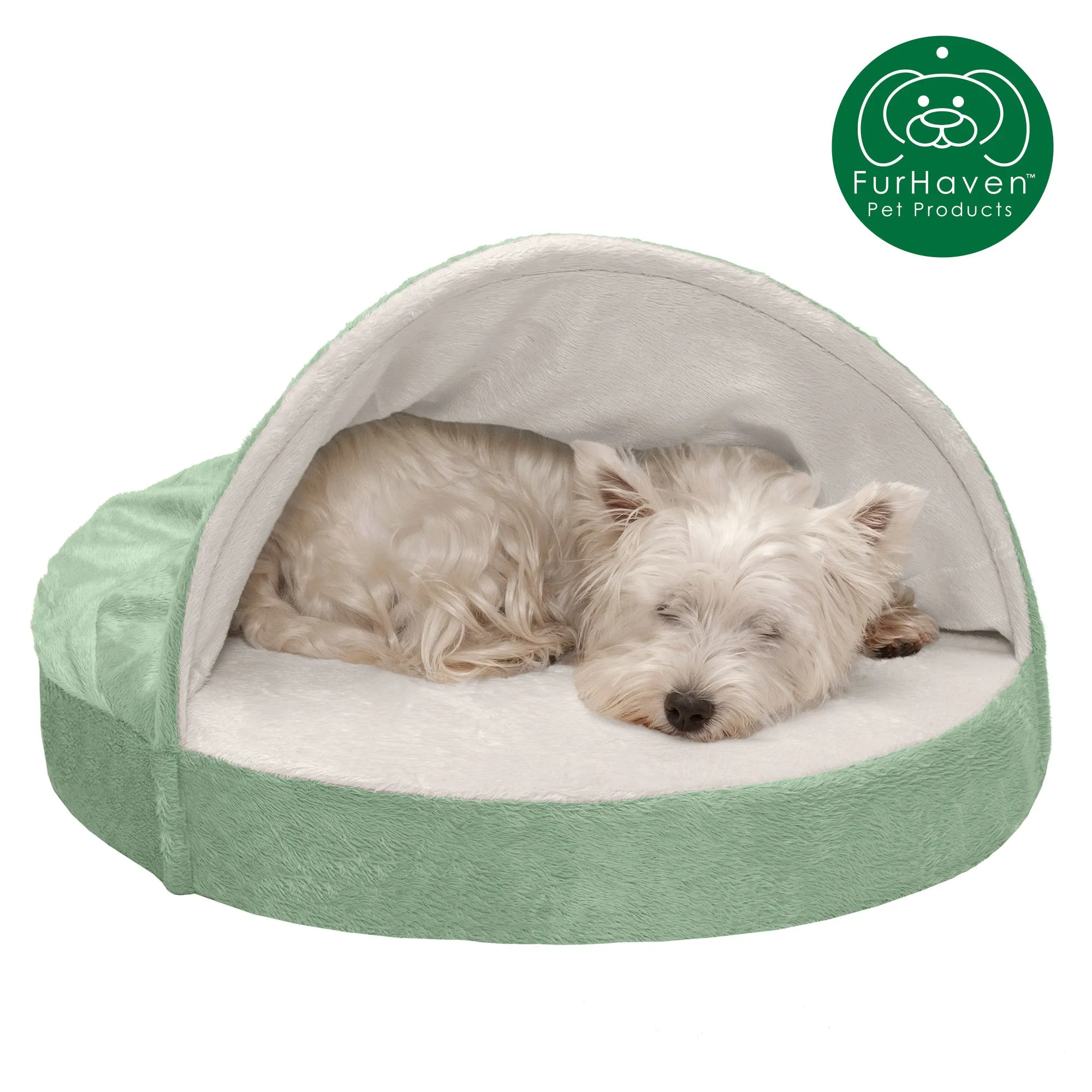 Round Microvelvet Snuggery Pet Bed