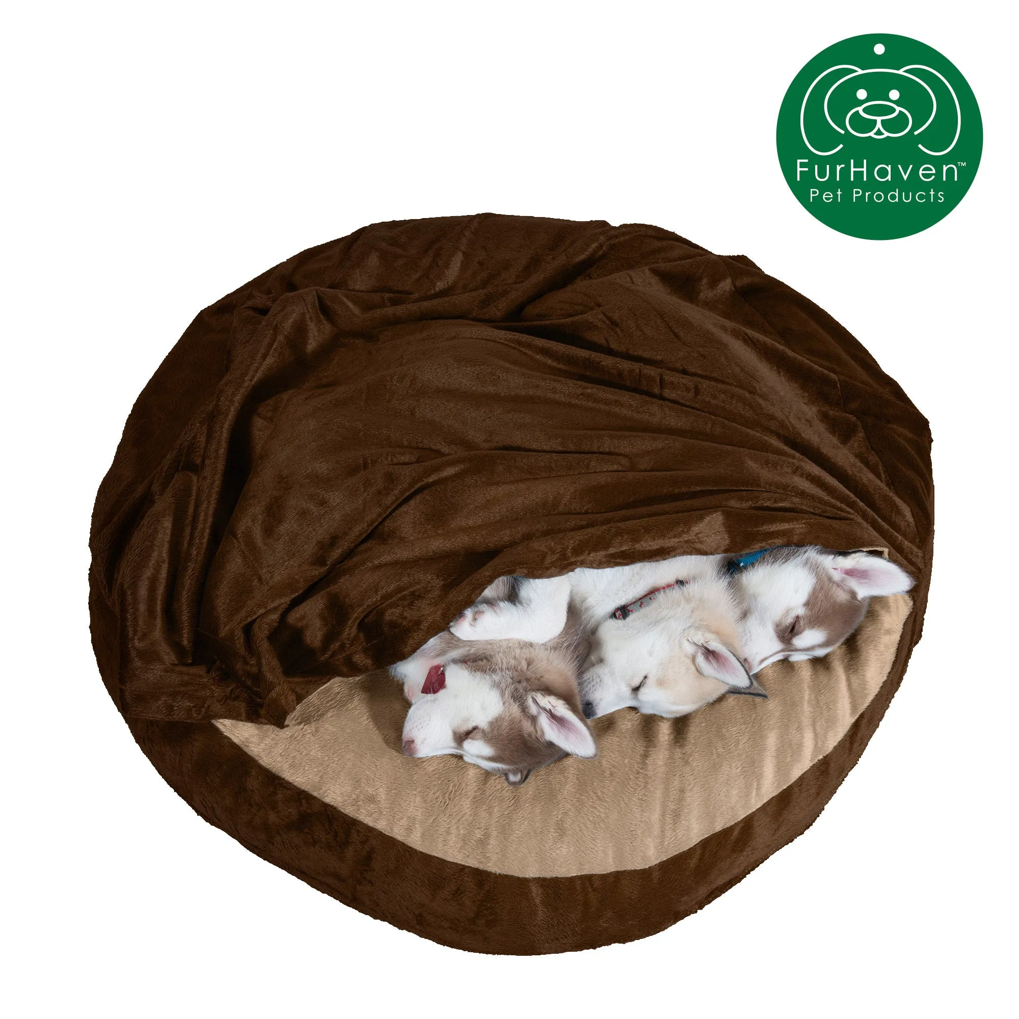 Round Microvelvet Snuggery Pet Bed