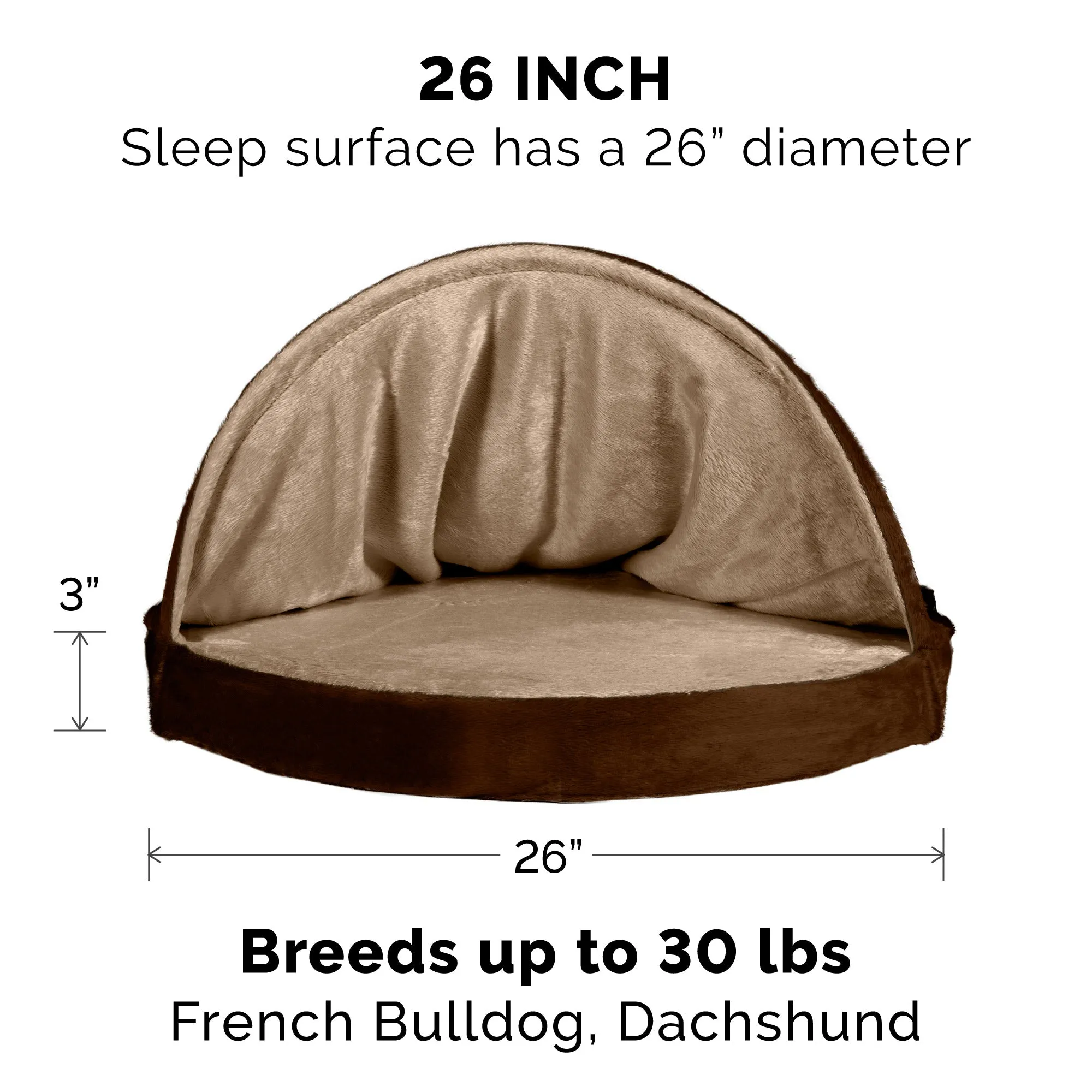 Round Microvelvet Snuggery Pet Bed