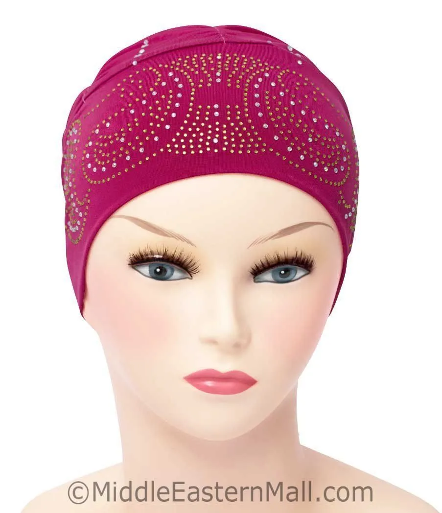 Royal Snood Ruched Hijab Caps Any stone design