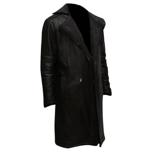 RW Authentic SheepSkin Blade Runner 2014 Black Leather Long Coat