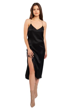 SALLY SLIP DRESS noir