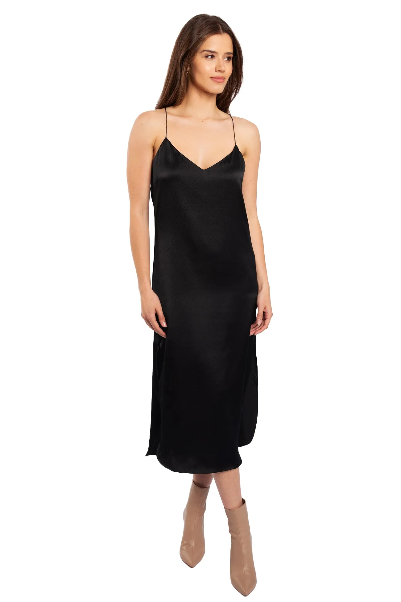 SALLY SLIP DRESS noir