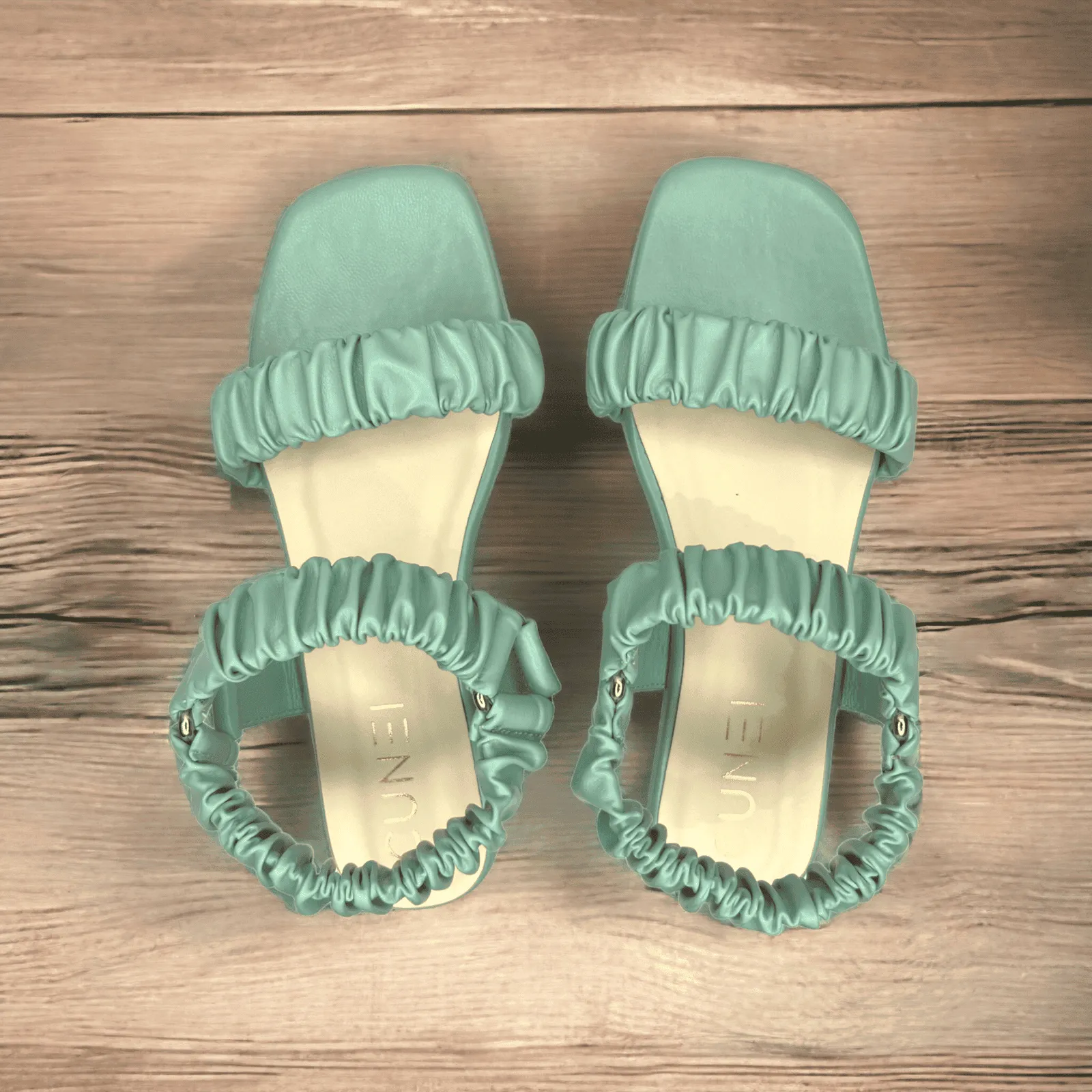 Sea Green Ruffled Wedges