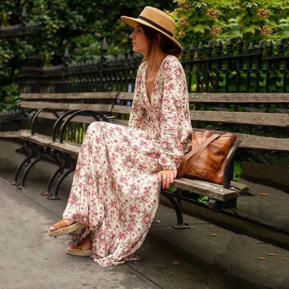 Sexy For Me - French Boho Maxi Dress