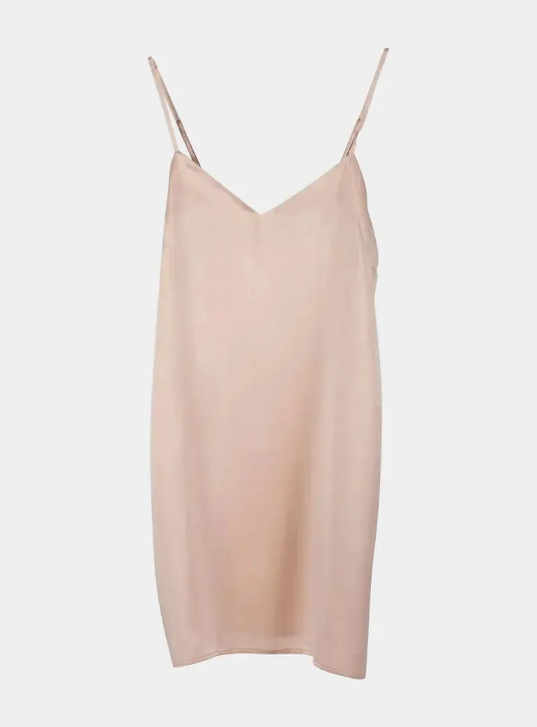 Silk Transcendent Pink Dreamscape Slip Dress