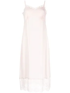 Slip Dress With Deep Lace Trim