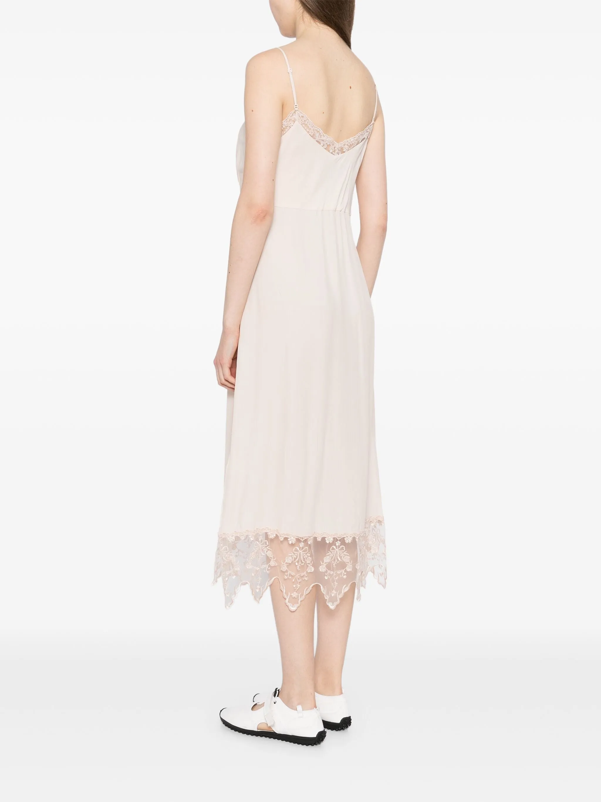 Slip Dress With Lace Trim