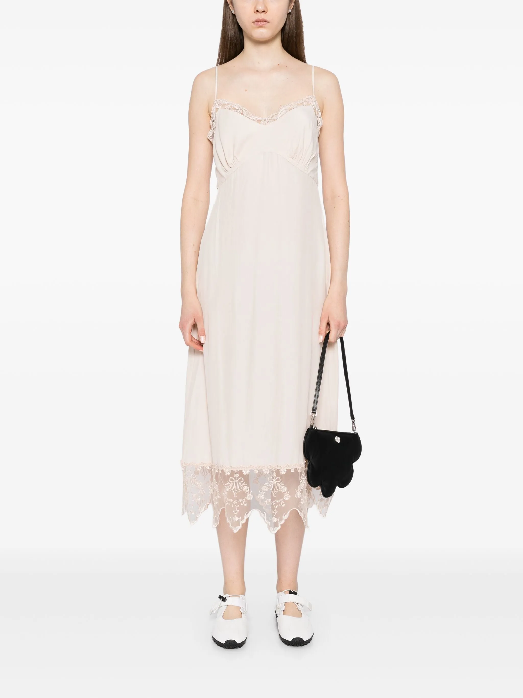 Slip Dress With Lace Trim