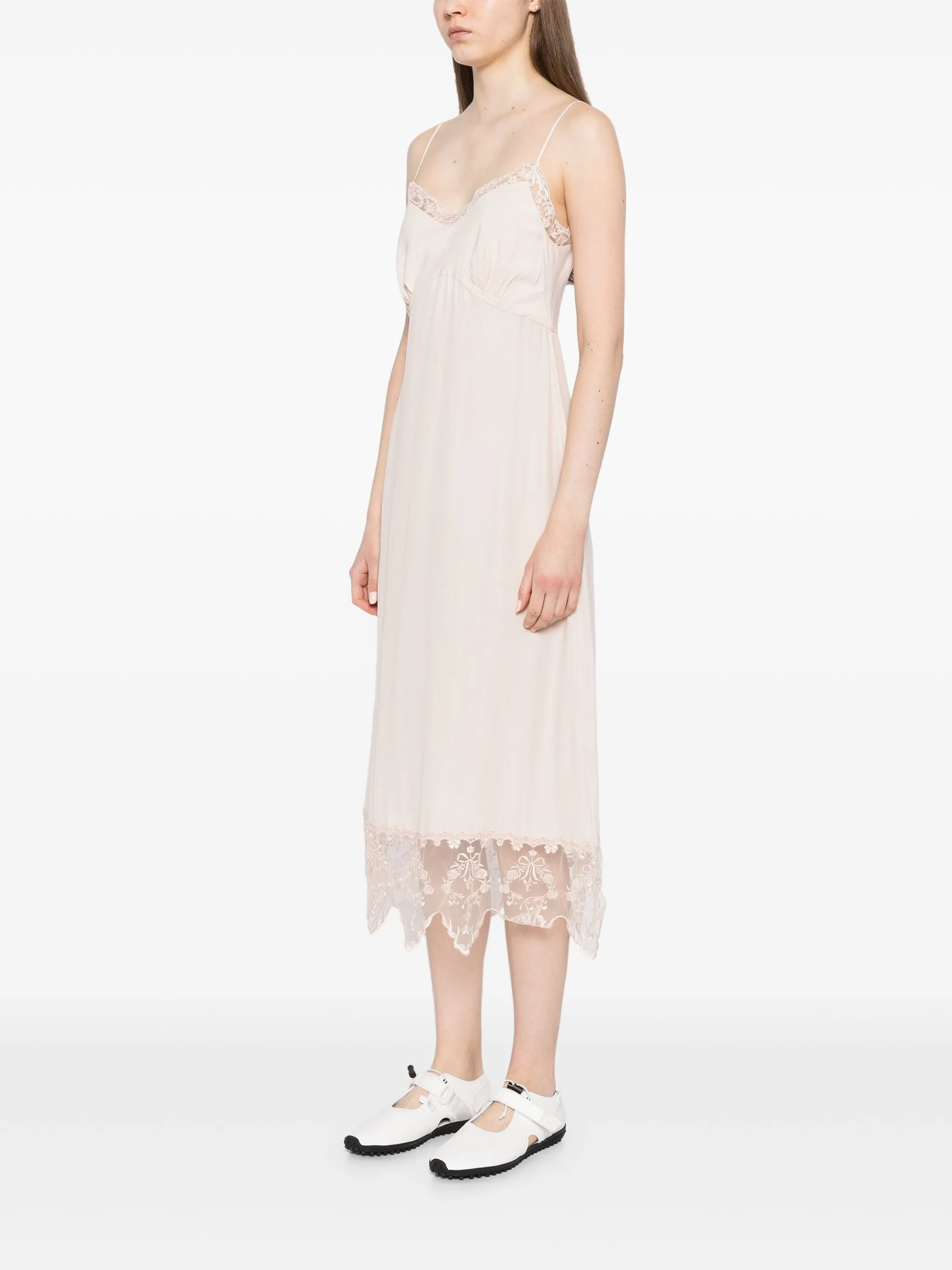 Slip Dress With Lace Trim