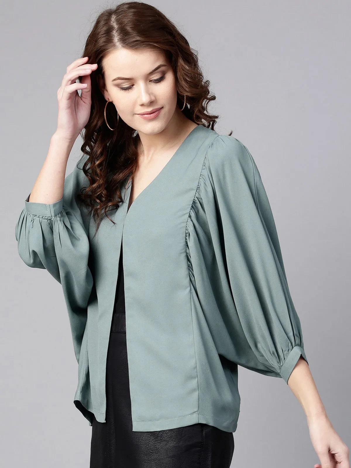 Solid Flared Cape Top