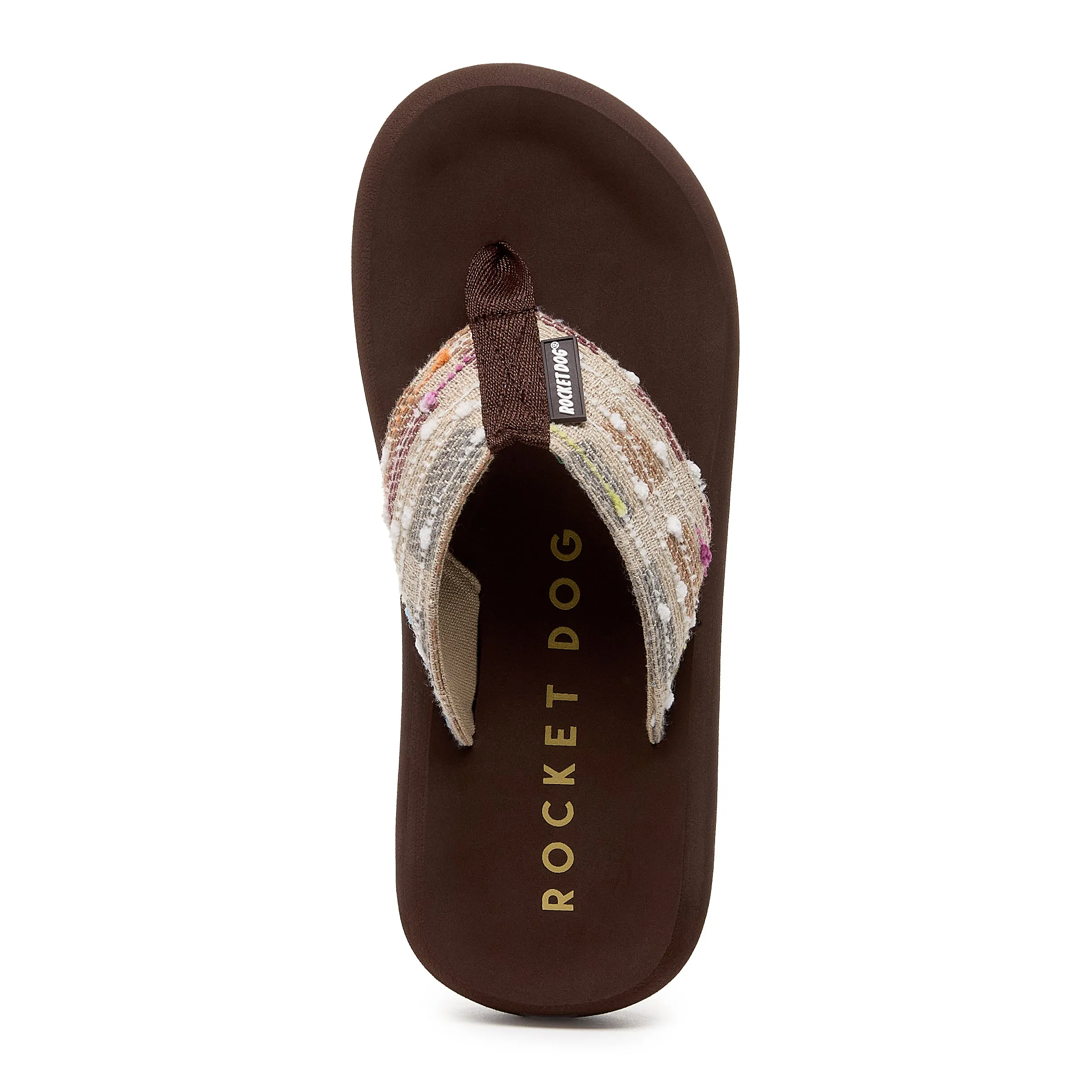 Spotlight Brown Multi Woven Flip Flop