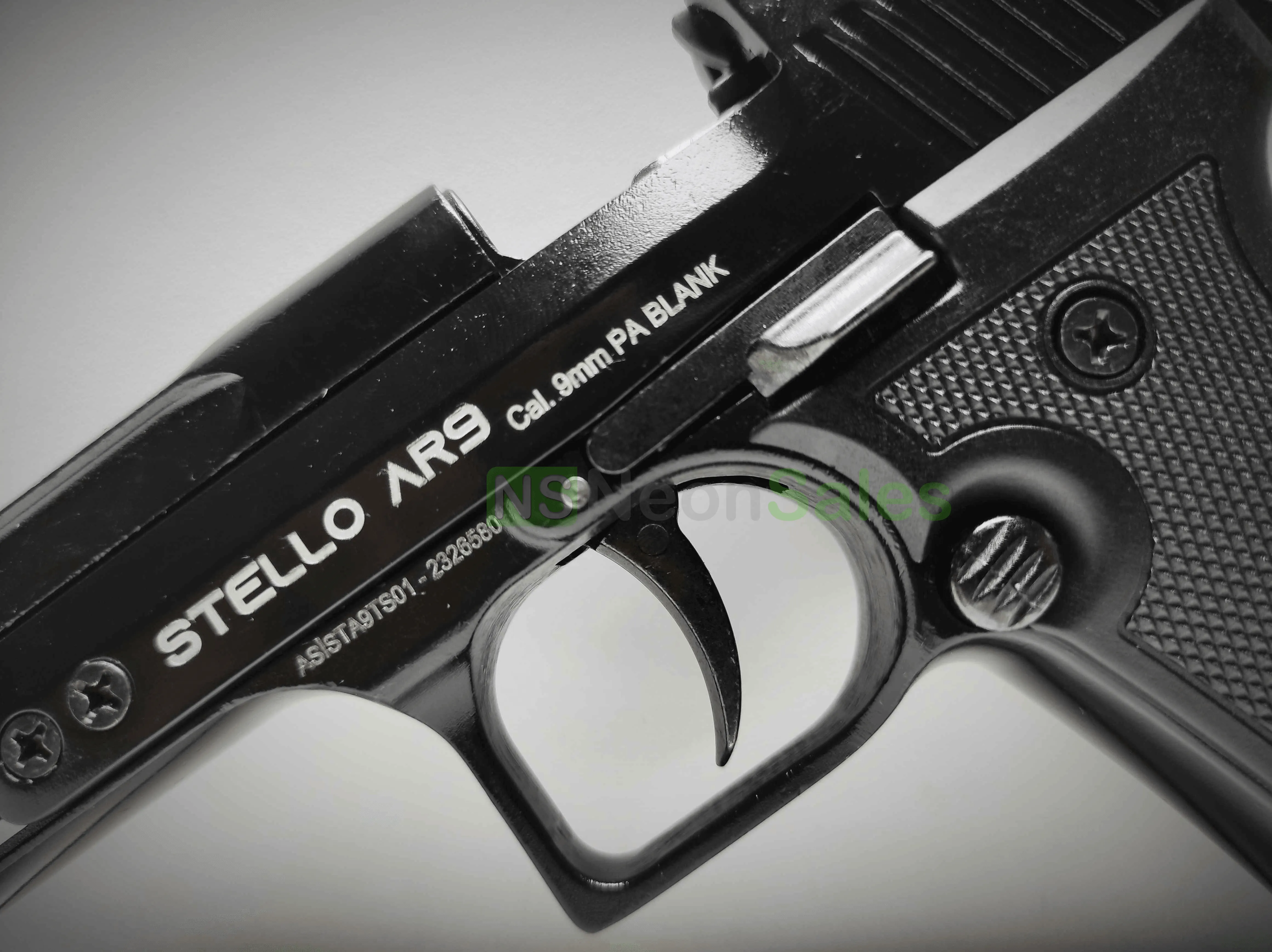 STELLO AR-9 BABY EAGLE 10 BLANKS  HOLSTER  TEARGAS