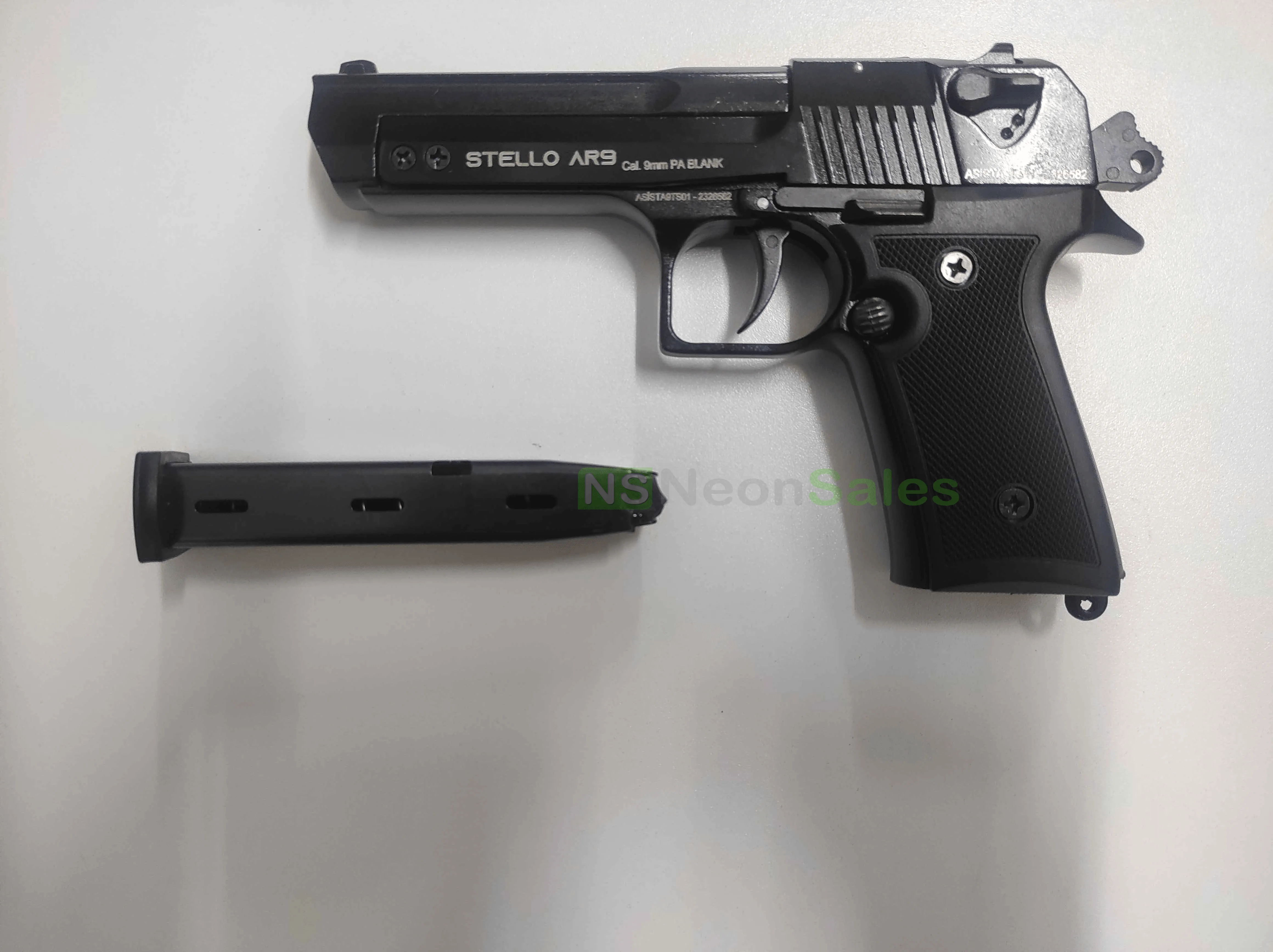 STELLO AR-9 BABY EAGLE BLANK GUN - BLACK