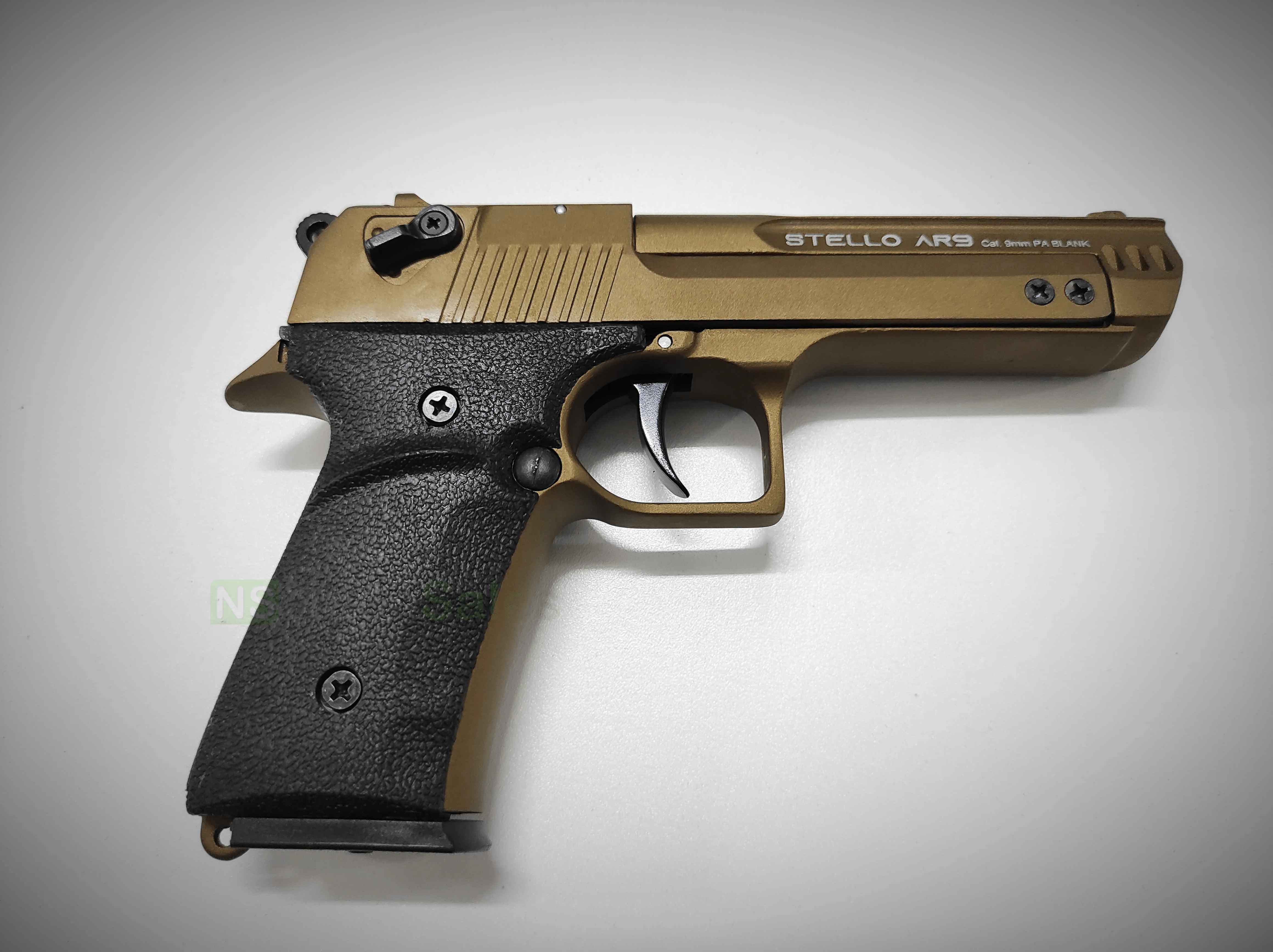 STELLO AR-9 BABY EAGLE BLANK GUN - BRONZE