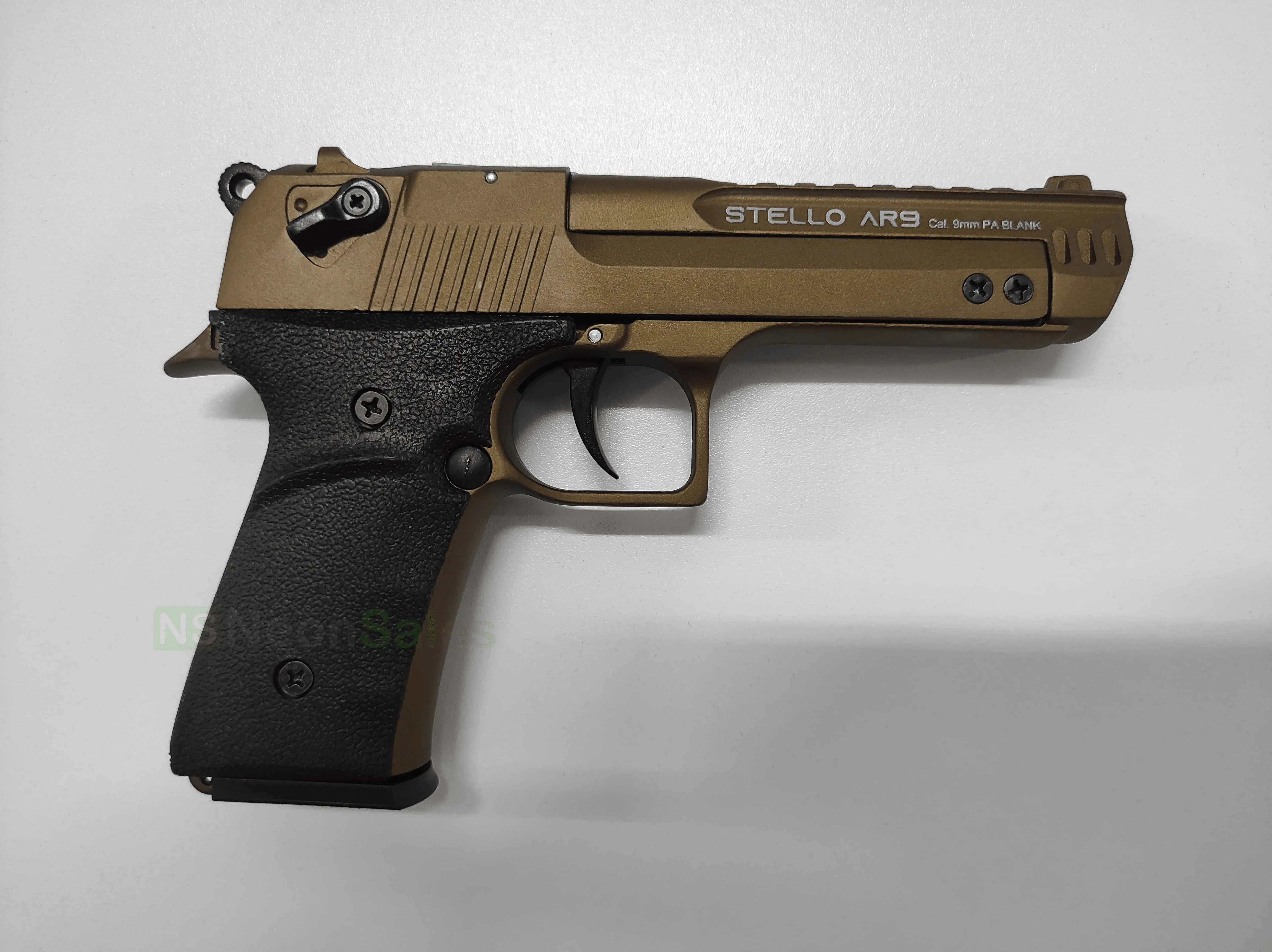 STELLO AR-9 BABY EAGLE BLANK GUN - BRONZE