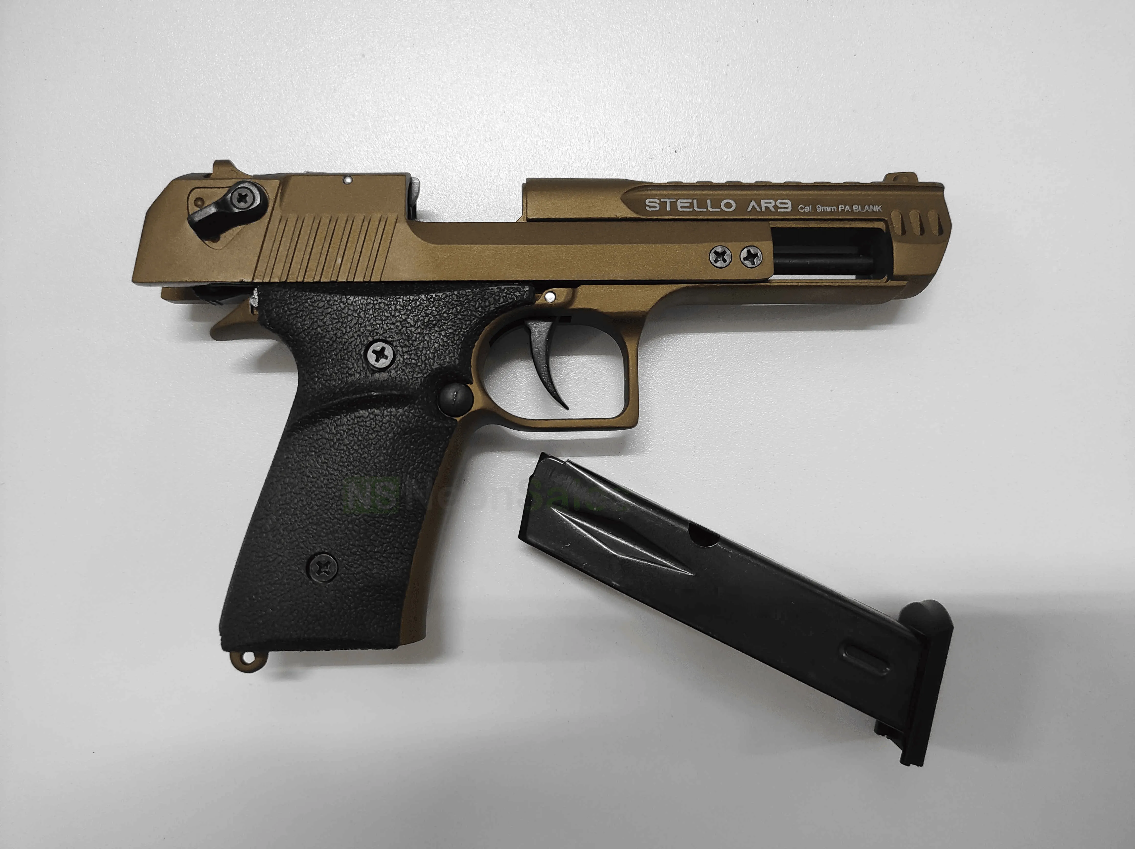 STELLO AR-9 BABY EAGLE BLANK GUN - BRONZE