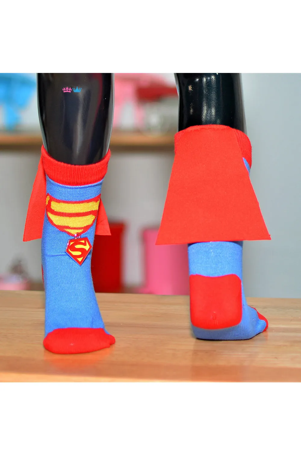 Superhero cape socks