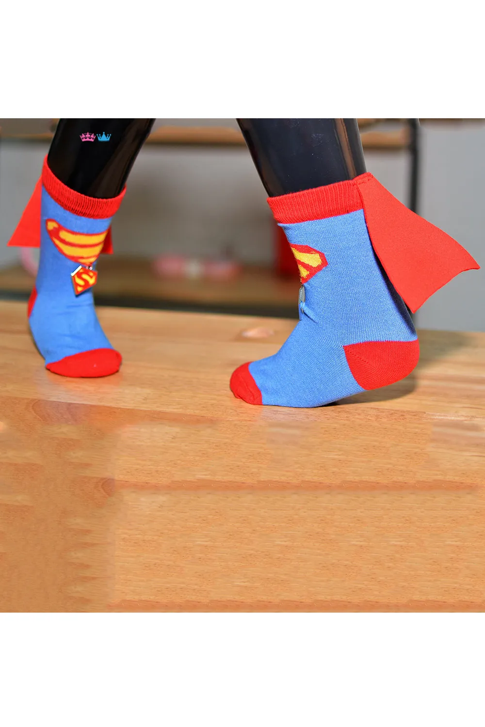 Superhero cape socks