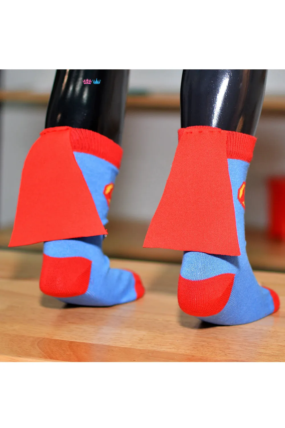 Superhero cape socks