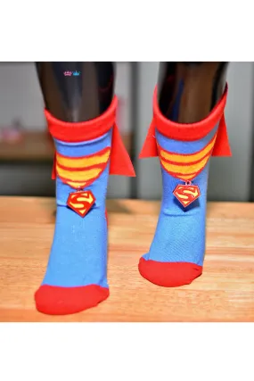 Superhero cape socks