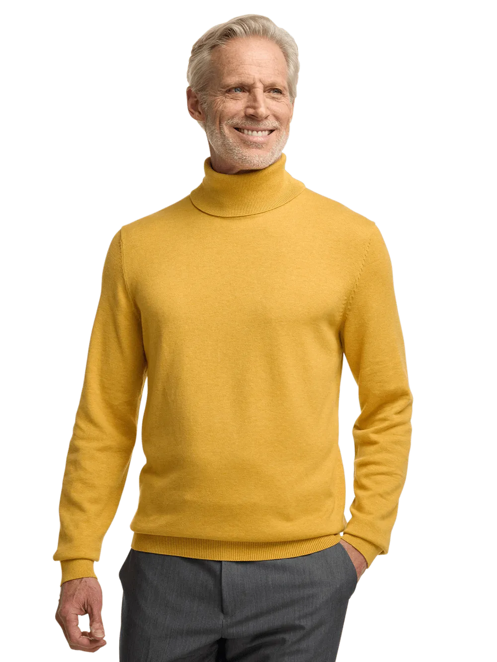 Supima Cotton Turtleneck - Mustard