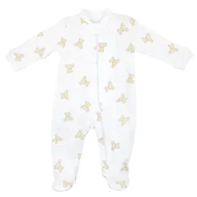 Teddy Bear Printed Zipper Footie |  Baby Unisex