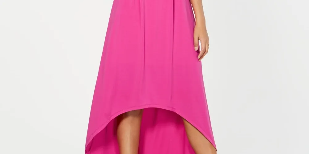 Thalia Sodi Women's Popover Cape Maxi Dress Pink Size Large