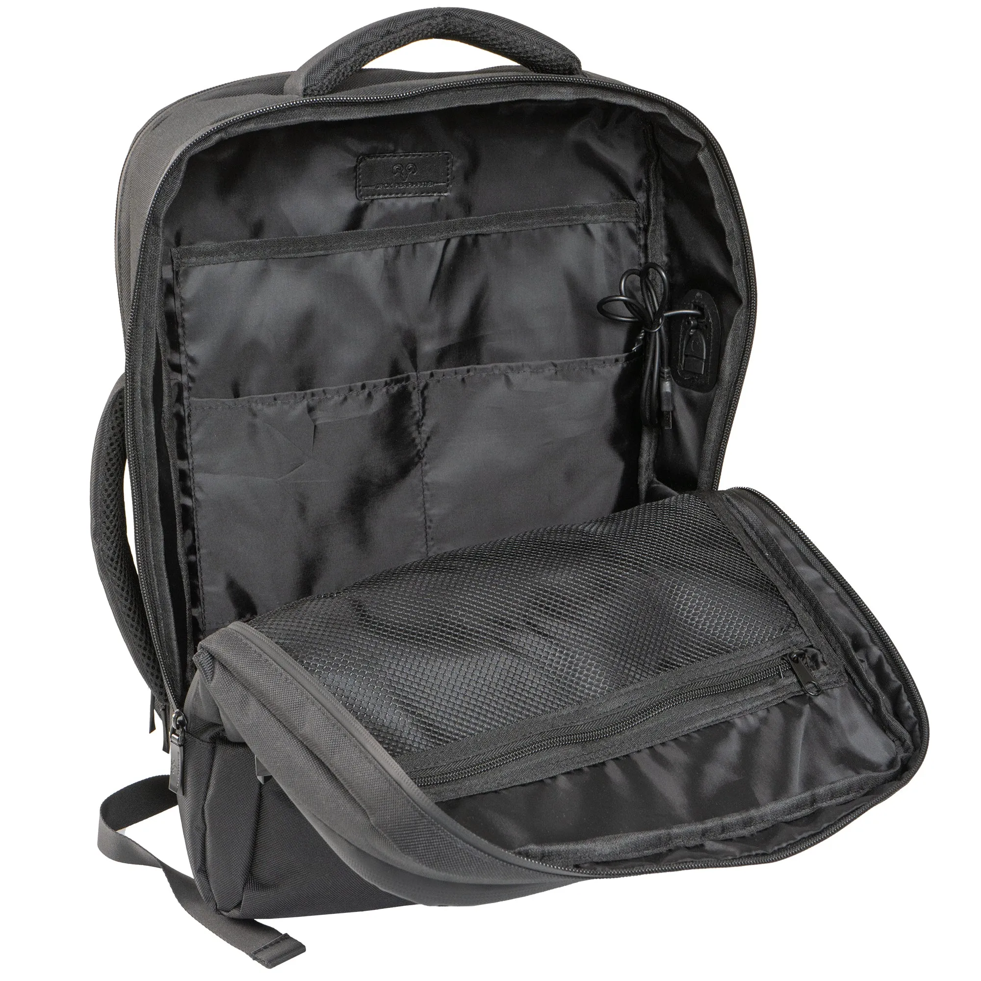 The Bristol | 19-In Textured Convertible Travel Backpack with USB Port