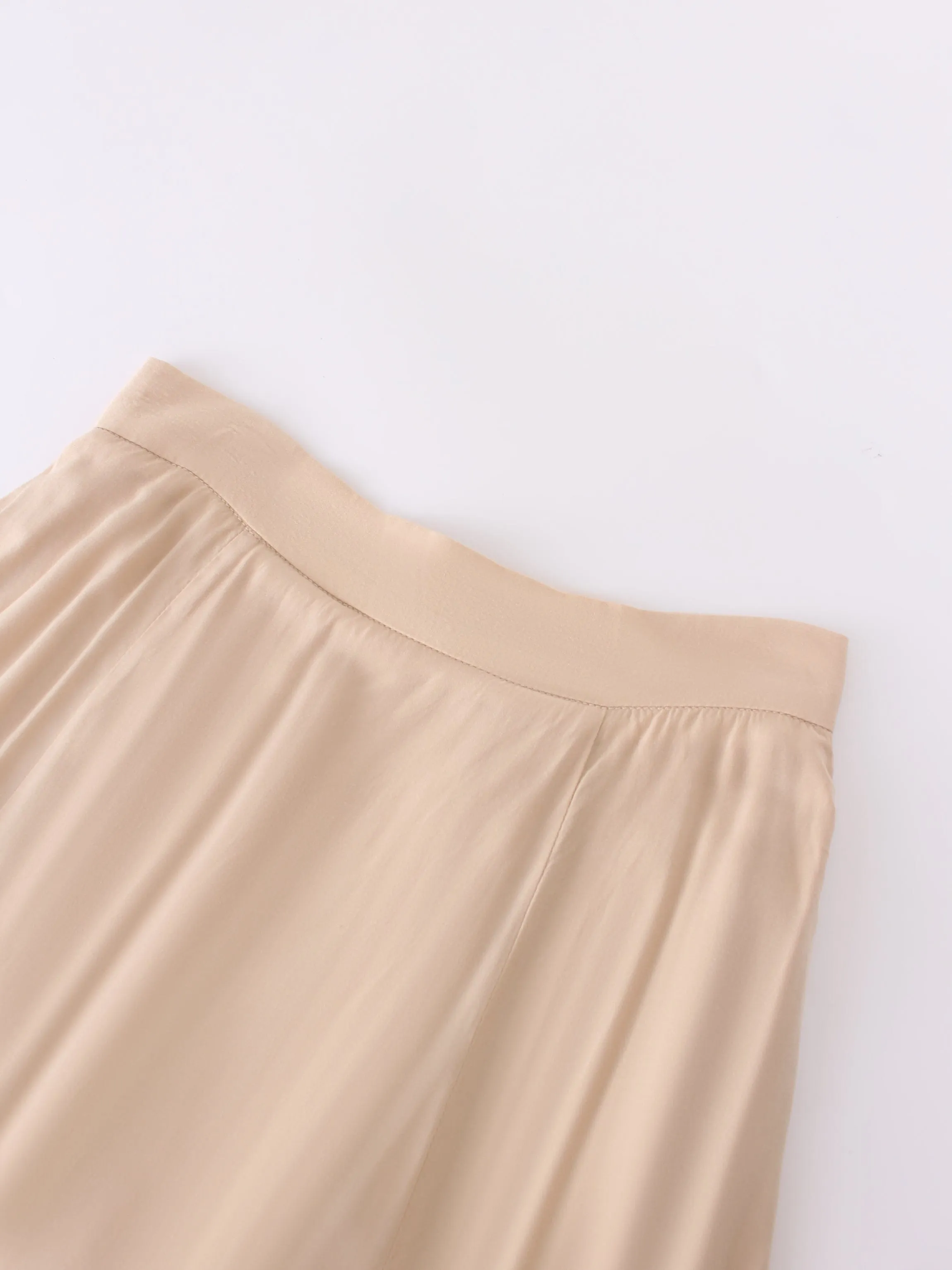 TRUMPET FLARE SKIRT-TAN