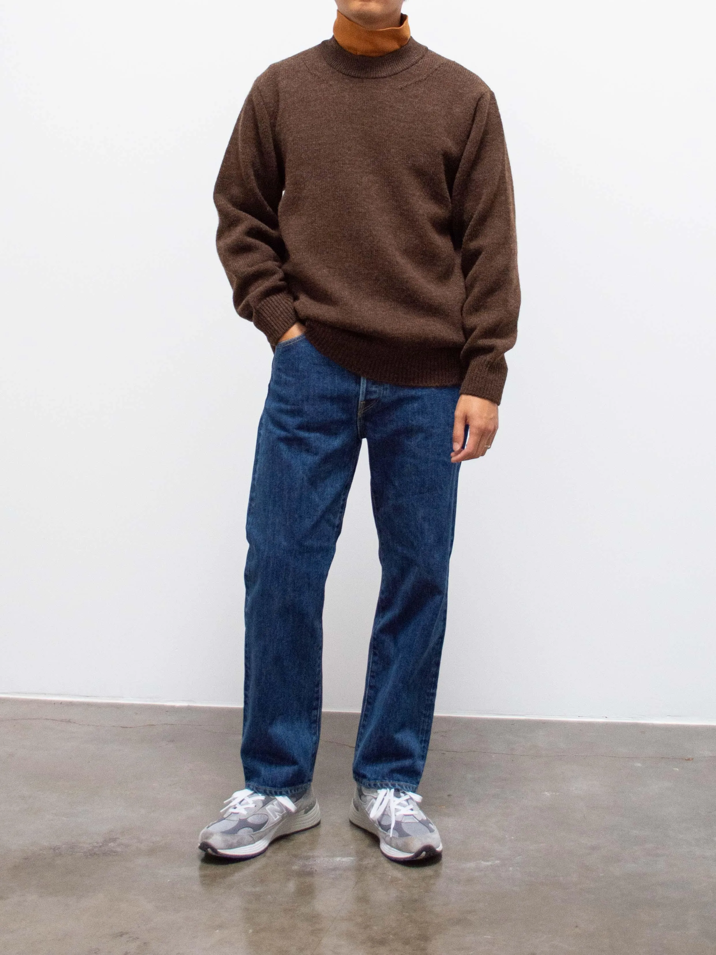 Turtleneck Knit Shirt - Brown Gold