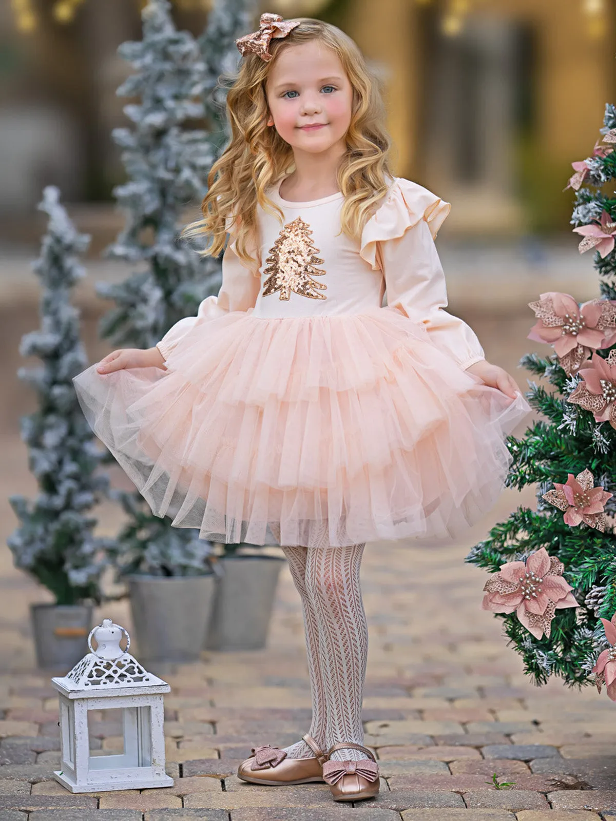 Twinkle Tree Sequin Christmas Tutu Dress