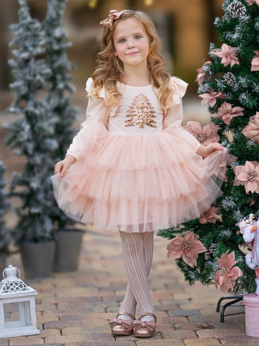 Twinkle Tree Sequin Christmas Tutu Dress