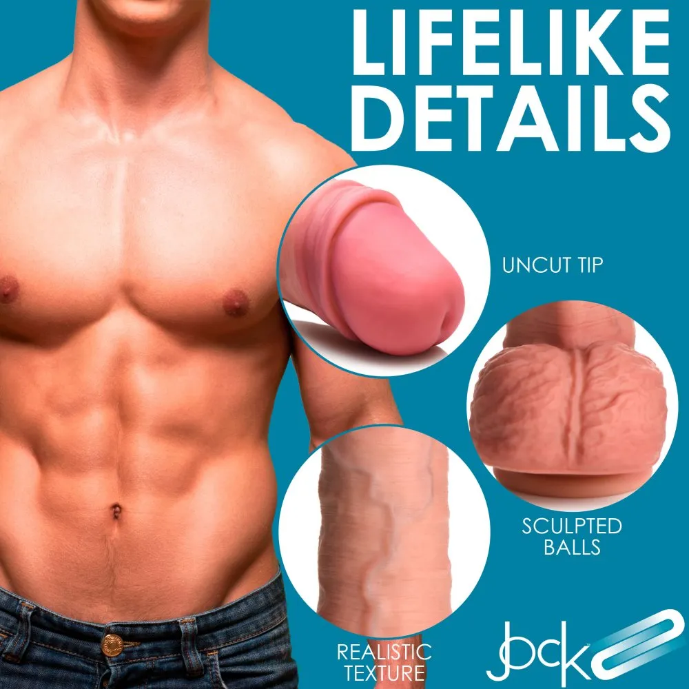 Uncut Dual Density Silicone Dildo w/ Balls