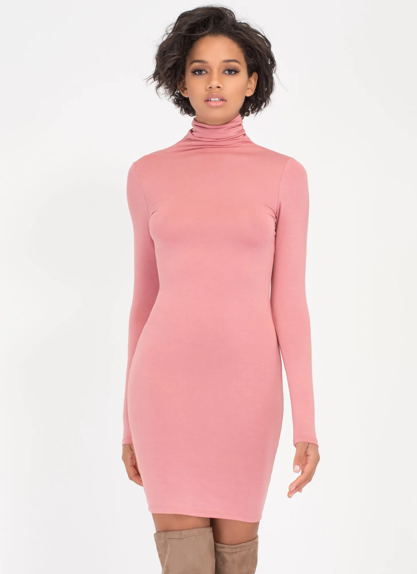 Up To Your Neck Turtleneck Dress