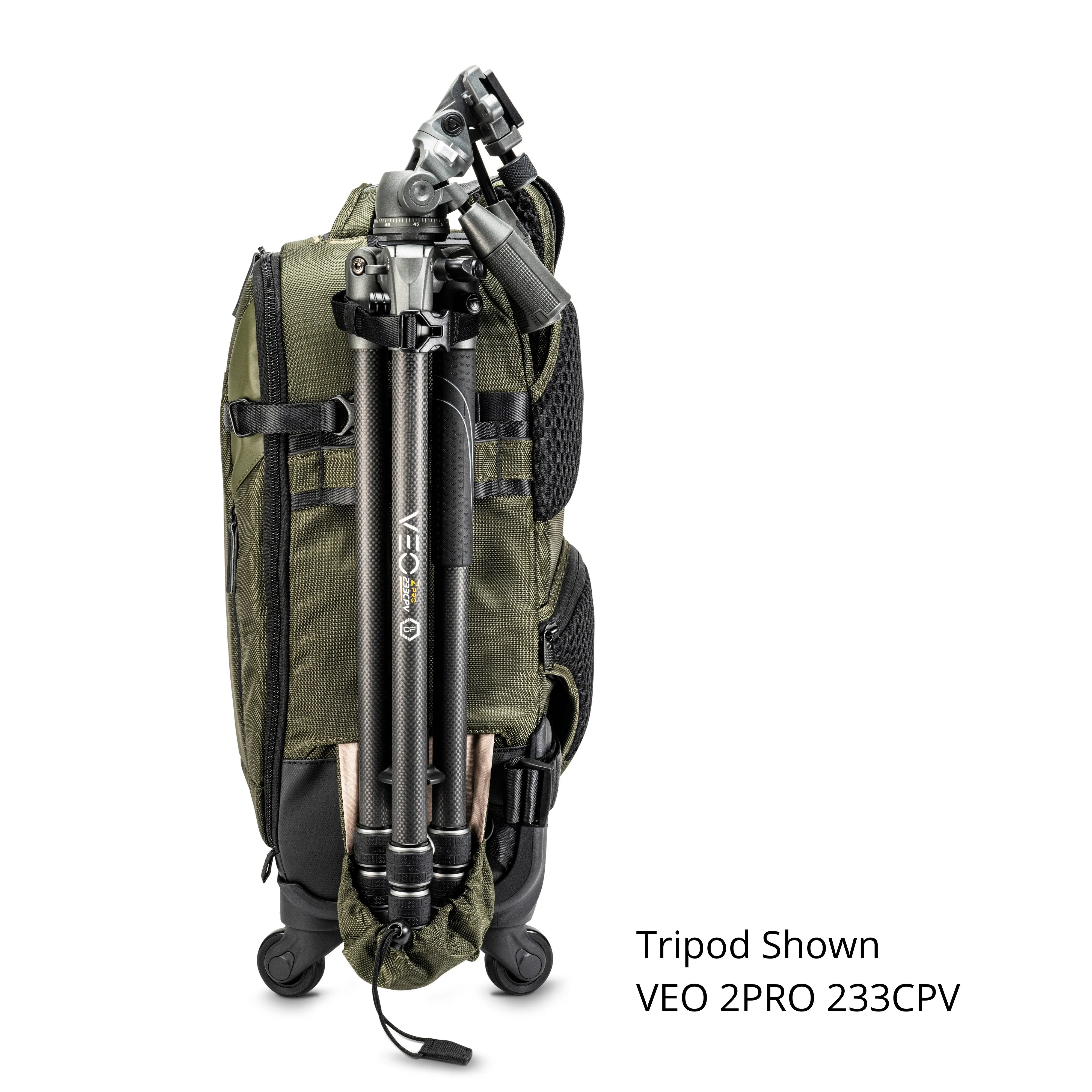 VEO Select 55BT GR - 22 Litre 4-wheel Roller Case/Backpack - Green