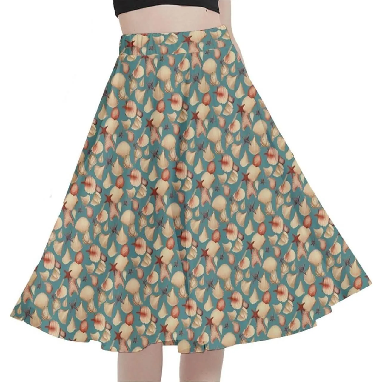 Vintage Seashells Full Circle Skirt