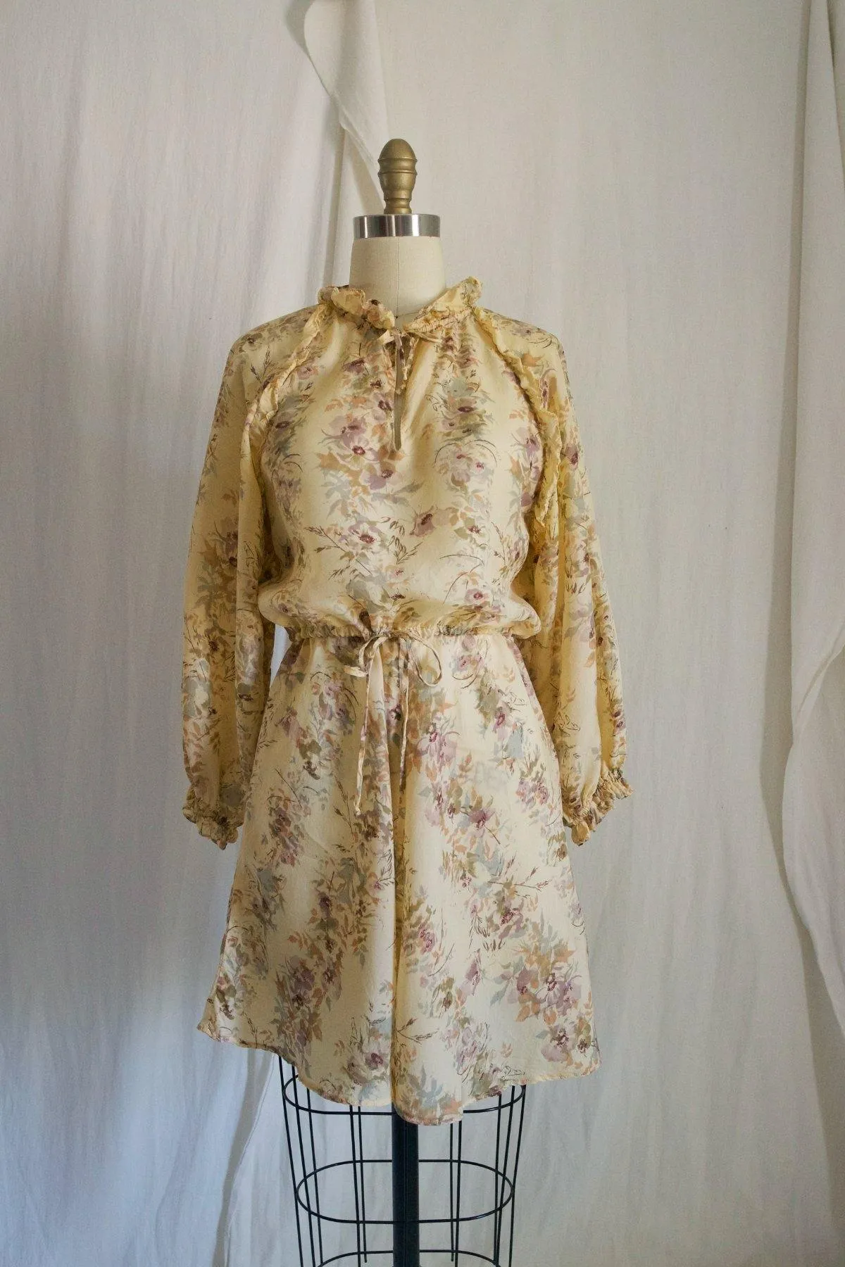 Vintage Wildflower Peasant Dress