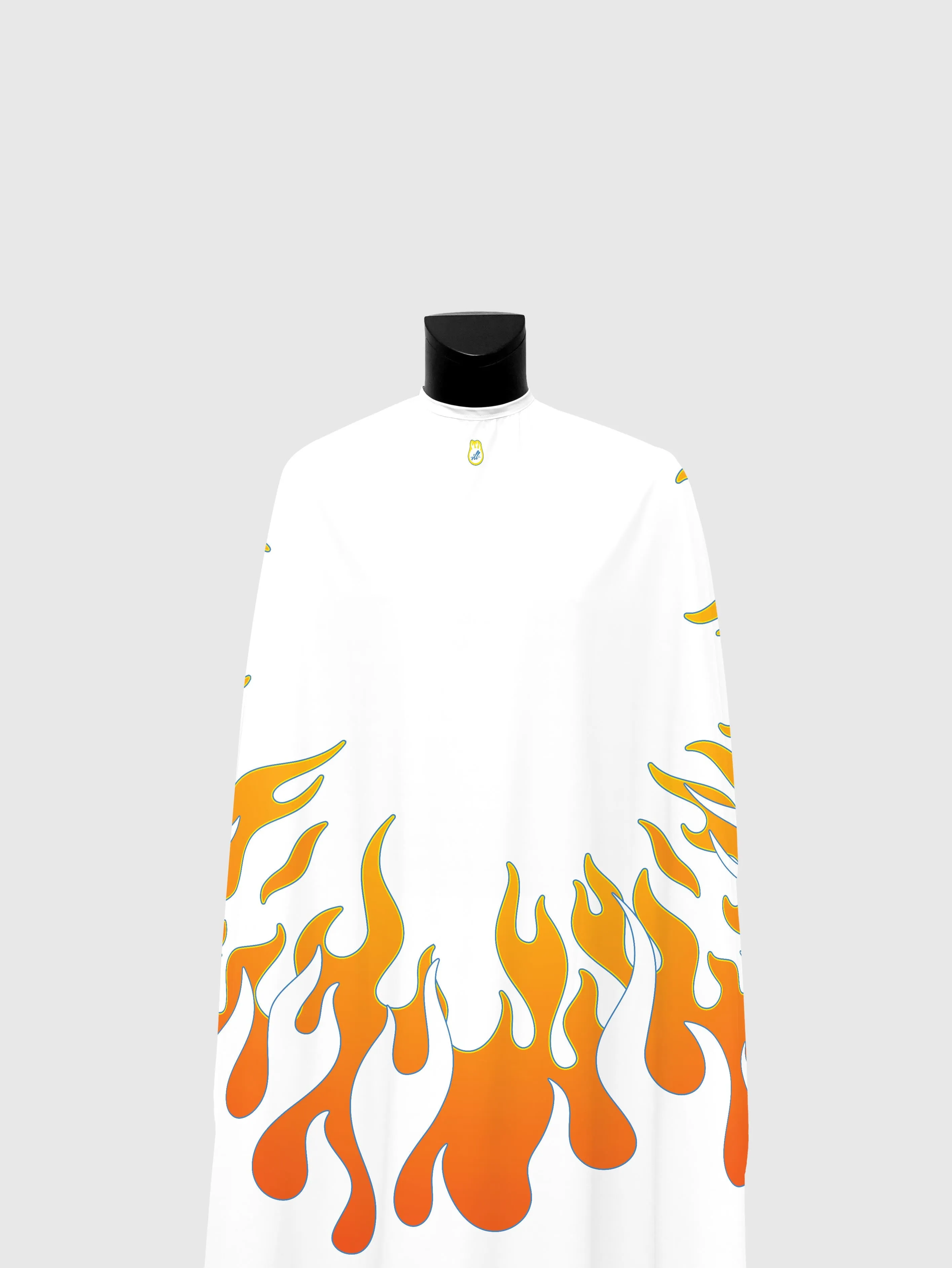 White Vintage Flames PRO Cape