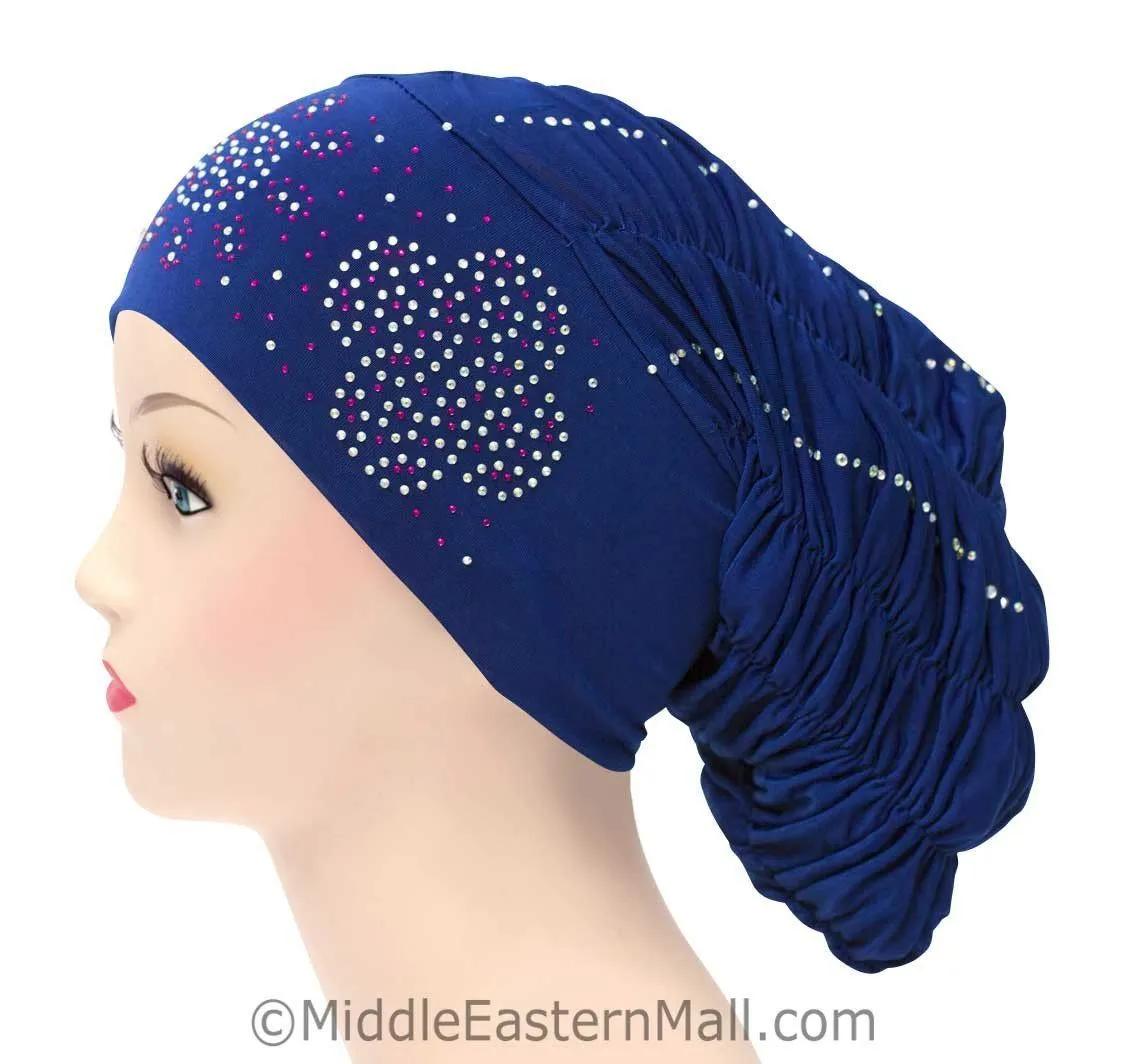 Wholesale 1 Dozen  Petite Royal Snood Caps in different colors & Stone design CLEARANCE